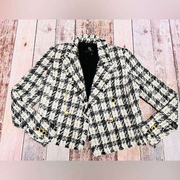 House‎ of Harlow 1960 plaid tweed jacket size S